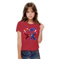 thumbnail image 2 of GERsome Unisex Girls Boys 4th of July T Shirts American Flag Short Sleeve Crew Neck Tees, 7-8 Years, 2 of 6