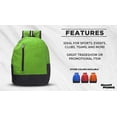thumbnail image 2 of 6 Quick Zip Backpacks Set - Polyester, Unique features, Front Pocket, Vibrant - Green, 2 of 5