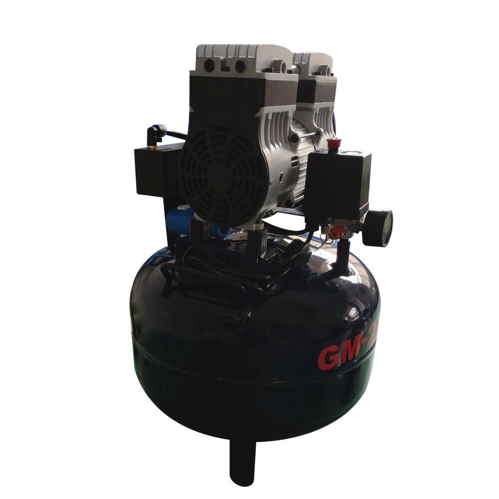 Portable Dental Air Compressor Oil Free Tank 110V Medical Noiseless Silent 32L