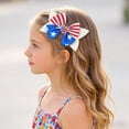 thumbnail image 2 of TOWED22 Hair Bows for Girls, White Bow Hair Clips, 4th of July Sequin Hair Bow Alligator Clip, Sparkly Cheer Barrettes Hairpins for Girls Kids Teens Children(Red), 2 of 6