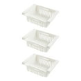 thumbnail image 1 of KAKOWELY 3pcs Refrigerator Fruit Vegetable Storage Box Drain Storage Crisper Container for Home Store Restaurant (White),8.27"X6.3"X3.15", 1 of 4