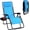 Blue, variant on ANHXN Zero Gravity Chair, Folding Patio Lounge Chair Adjustable Outdoor Recliner with Cup Holder, Wide Armrest for Patio Garden Poolside Outdoor Yard Beach, Support 350 lbs (1)