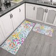thumbnail image 2 of Pioneer Flower Floral Print Pattern Kitchen Rugs Sets Of 2,Anti Fatigue Kitchen Mat Rugs Non Slip Washable,Decorative Kitchen Floor Mats for Kitchen,Sink,Laundry,17"x30"+17"x47", 2 of 7