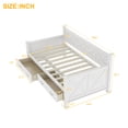 thumbnail image 2 of Harper & Bright Designs Wooden Twin Daybed with 2 Storage Drawers, Modern and Rustic Casual Style Daybed Frame for Bedroom Living Room Guest Room, Cream White, 2 of 14