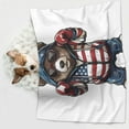 thumbnail image 6 of Sigee Patriotic Boxing Bear Art for Pet Blanket for Dog Cat Puppy Blanket Cat Blankets for Small and Medium Pets-Large, 6 of 8