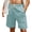 Blue, variant on Mens Casual Shorts Summer Elastic Waist Wide Straight Leg Loose Knee Length Beach Shorts with Pockets