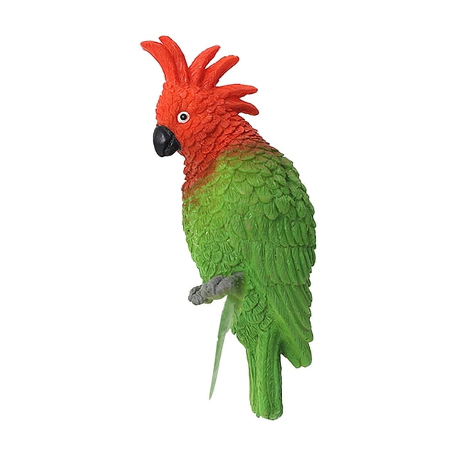 Fwttom Simulated Parrot Fish Tank Pendant Fish Tank Decoration Fish Tank Wall Hanging Cute Bird Ornament