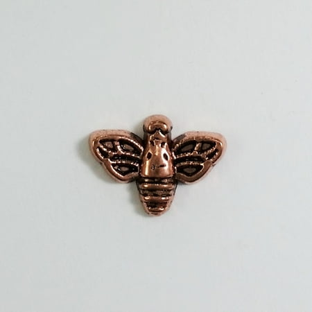 Charm Insert - 1 PC - Bee Bug Insect Charm for Floating Locket Copper F0052
