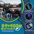 thumbnail image 4 of Okybaby 24V Kids Ride on Truck Car with Parents Remote,400W Motor, Electric Power Ride on Toy Car with High Chassis, Four-wheel Suspension, LED Light,USB,Bluetooth,MP3 for Kids Aged 3+,Black, 4 of 8