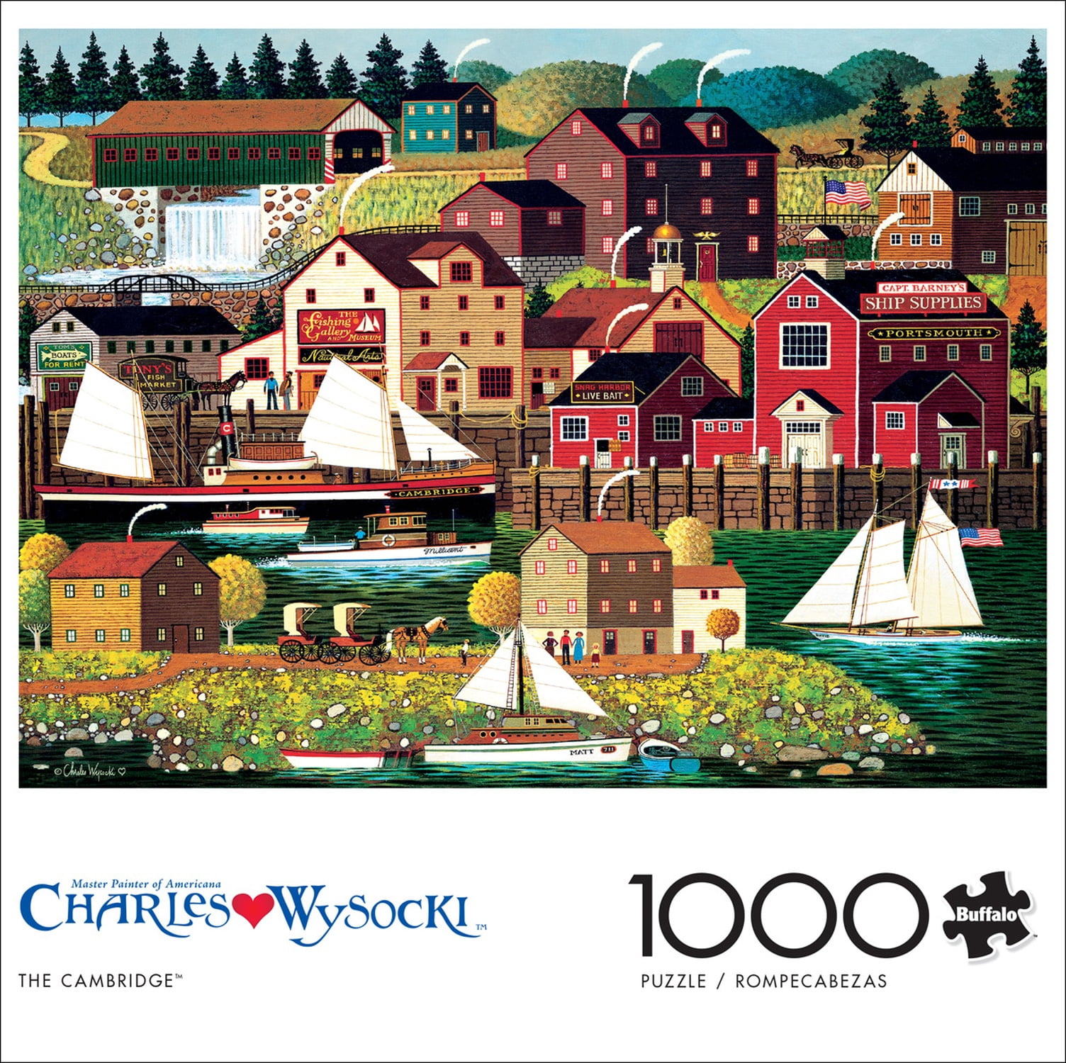 Buffalo Games 1000-Piece Wysocki The Cambridge Interlocking Jigsaw Puzzle for Adults Ages 14+
