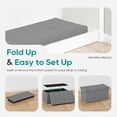 thumbnail image 5 of FDW 30 Inches Folding Storage Ottoman Bench, End of Bed Foot Rest Stools Ottoman Storage Chest, Holds up to 660 lb, for Entryway, Living Room, Bedroom, Gray, 5 of 7