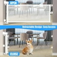 thumbnail image 2 of Dog Gate Retractable ,Mesh Pet Gate or Mesh Dog Gate,Extends up to 55" Wide,Dog Gate for Doorways, Stairs, Hallways（White）, 2 of 9