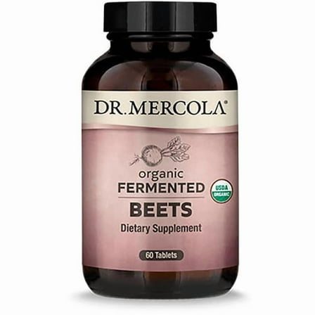 Dr. Mercola Organic Fermented Beets, 30 Servings (60 Capsules), Dietary Supplement, Essential Nutrients for Overall Health, USDA Organic, Non-GMO