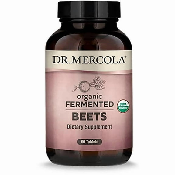 Dr. Mercola Organic Fermented Beets, 30 Servings (60 Capsules), Dietary Supplement, Essential Nutrients for Overall Health, USDA Organic, Non-GMO