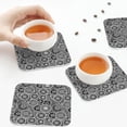 thumbnail image 4 of Leather Coasters with Heat-resistant for Drinks, Bike gear Pattern Cup Coasters Cup Pad Mat for Tabletop Protection, Coffee Table, Office Desk and Housewarming Gift, 4 of 5
