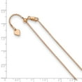 thumbnail image 5 of Auriga Fine Jewelry 925 Sterling Silver Rose Gold-plated Adjustable 1.1 mm Box Chain Necklace for Women 30", 5 of 5