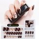 thumbnail image 1 of Uñas postizas reutilizables, 24 piezas de plástico para uñas postizas, regalo para mujeres, uñas postizas adhesivas, cobertura total., 1 of 2