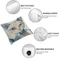 thumbnail image 6 of Acheng Cute Cartoon Animals Pillow Covers Watercolor  Adorable Kittens Pillow Covers Throw Covers Cushion Cover Pillowcase Decor Home,Set of 2 White(Two Sides Print) 22x22in, 6 of 7