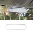 thumbnail image 4 of Pegatinas decorativas para marco de espejo retrovisor interior de automóvil para Jimny 2019 2020 Accesorios, Plata, 4 of 5