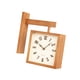 thumbnail image 3 of Reloj de pared de esquina, sencillo y resistente, para decoración del hogar, decorativo, reloj de doble cara para el hogar, dormitorio, comedor. marrón claro, 3 of 5