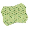 thumbnail image 1 of Ambesonne Irish Place Mats Set of 4, Checkered Retro Shamrocks, Standard Size, Multicolor, 1 of 6