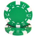 thumbnail image 1 of Brybelly 50 Dados Rayados Compuestos De Arcilla Verde, Fichas De Póquer De 11,5 Gramos, 1 of 5