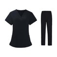 thumbnail image 4 of Conjunto de Uniformes Médicos Yuyangstore Negros para Mujer Talla M, 4 of 8