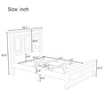 thumbnail image 6 of Traditional Town Style Platform Full Bed, Pine Platform Bed Frame with Headboard and Footboard, Vintage Bed with Legs and Grooved Panels Outlined, No Box Spring Needed, Stone Gray, 6 of 6
