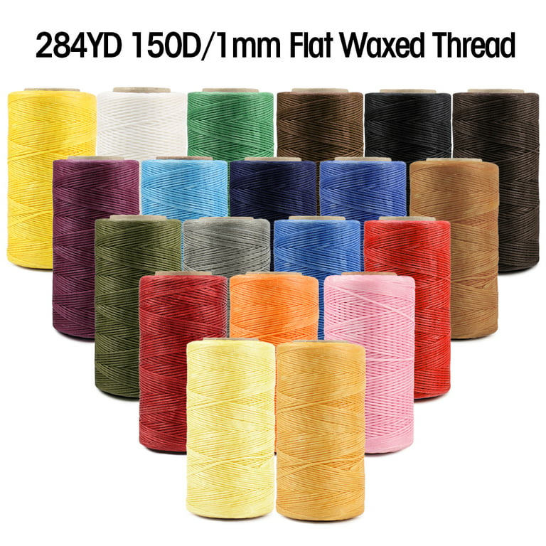 Jupean Leather Thread  46 Colors Waxed Sewing Thread with Thread Hold