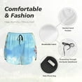 thumbnail image 5 of Disketp Sea and Fish Print Women's Shorts Workout Shorts for Athletic Gym Running Shorts with Phone Pockets Medium, 5 of 8