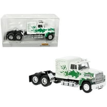 1978 Ford LTL 9000 Truck Tractor White with Green Flames 1/87 (HO) Scale Model Car by Brekina