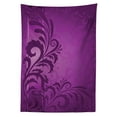 thumbnail image 3 of Ambesonne Purple Tablecloth Rectangular Table Cover, Retro Abstract Floral, 60"x84", Purple Plum, 3 of 4
