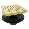 thumbnail image 1 of Webang Desagüe de piso de ducha cuadrado de 6 pulgadas con brida Rejilla de patrón cuadrado Desmontable Acero inoxidable Sus 304 de grado alimenticio Marca de agua y certificado Cupc Oro cepillado, 1 of 6