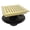 Brushed Gold, variant on 6 Inch Square Shower Floor Drain with Flange,Quadrato Pattern Grate Removable,Food-Grade SUS 304 Stainless Steel,Watermark&CUPC Certified,Matte Black