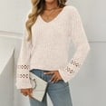 thumbnail image 2 of SUNBS Long Sleeve Shirts for Women Trendy Casual V-neck Tops Lightweight Sweaters, 2 of 8