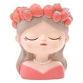 thumbnail image 4 of Mini macetero de resina con forma de niña meditadora, decoración de escritorio para el espacio de trabajo, pieza decorativa, organizador de escritorio Estilo B, 4 of 8