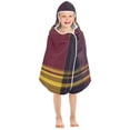 thumbnail image 7 of Black Yellow Pattern Hooded Beach Towel Kids Bath Towels Quick Dry for Pool Swiming 50" x 23.5" Microfiber Soft Bathrobe, 7 of 7