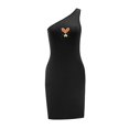 thumbnail image 4 of Vestido de mujer con hombros descubiertos, vestido casual de verano para adolescentes, para ir de compras, mujer SG, 4 of 7