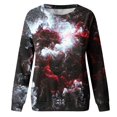 thumbnail image 5 of Bibifish Womens Tie Dye Sweatshirt Printed Crewneck Long Sleeve Pullover Casual Loose Fit Spring Fall Comfortable Pullover Tops For Ladies, 5 of 6
