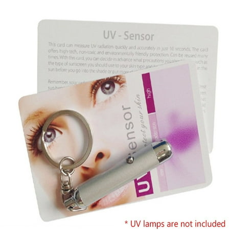 

1/10Pcs Plastic Reusable UV Ultraviolet Test Sun Protection Card for Skin Car Film Purple Plastic