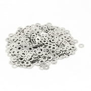 Unique Bargains 500pcs 4mm Stainless Steel Flat Washers for M4 Threaded Screws Bolts