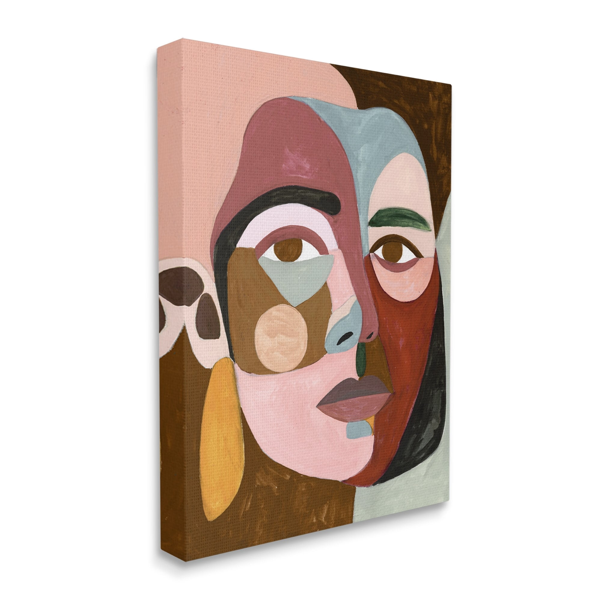 Stupell Industries Contemporary Abstract Face Abstract Painting Gallery Wrapped Canvas Print Wall Art