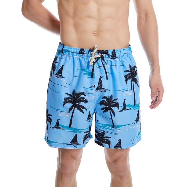 Cameland Men Summer Outdoors Casual Drawstring Printing Sport Shorts Pants