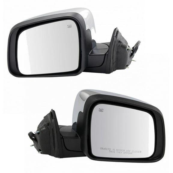TRQ 2 Piece Mirror Set Power Heated Signal Memory Chrome for Grand Cherokee MRA09568