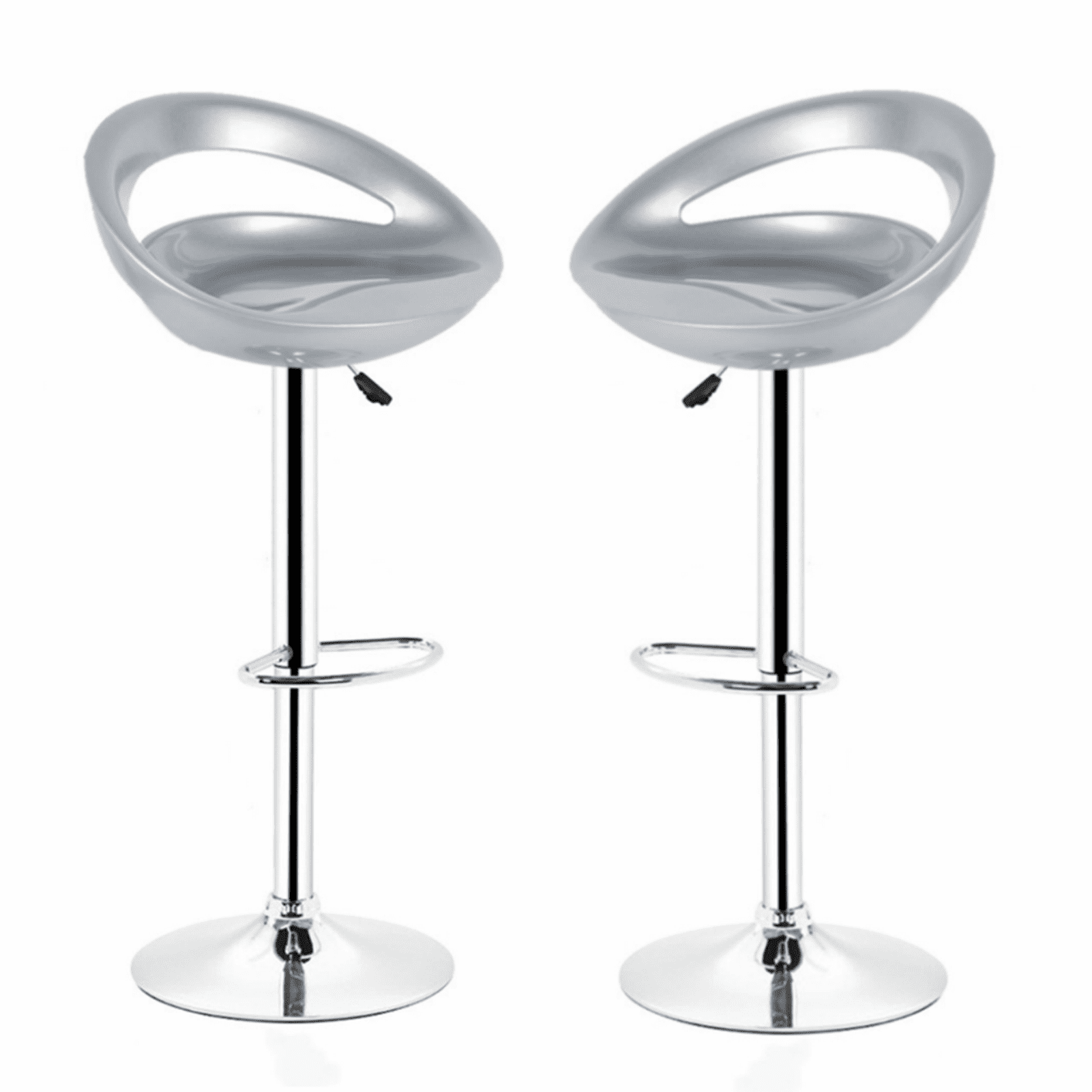 MEILLEUREVIE BarStools Set of 2, ABS Plastic Stools Counter Height