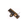 thumbnail image 1 of Kit Mouse Teclado C/luces Led Silenciosas Computadora Laptop Teclado Negro/naranja, 1 of 4