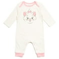 thumbnail image 3 of Disney Classics Marie Infant Baby Girls Snap Cosplay Coverall and Hat Newborn to Infant, 3 of 5