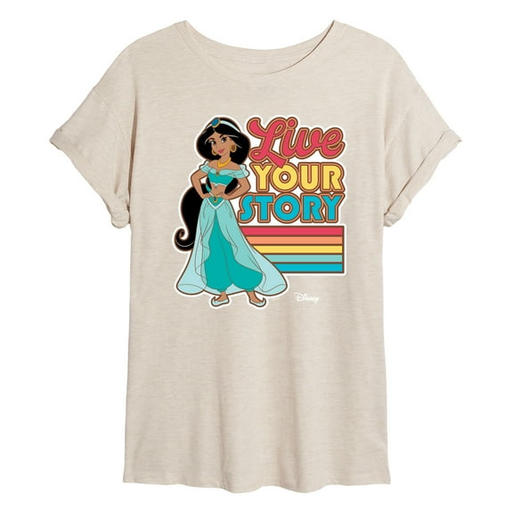 Disney Aladdin - Jasmine Live Your Story - Women's Oversized T-Shirt