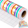 thumbnail image 1 of Rollo de papel para envolver regalos Yarcony Rainbow Stripes, 43 cm x 10 m, 1 of 7