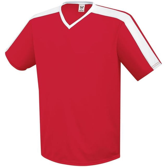 Adult Genesis Soccer Jersey, Scarlet & White - 2XL